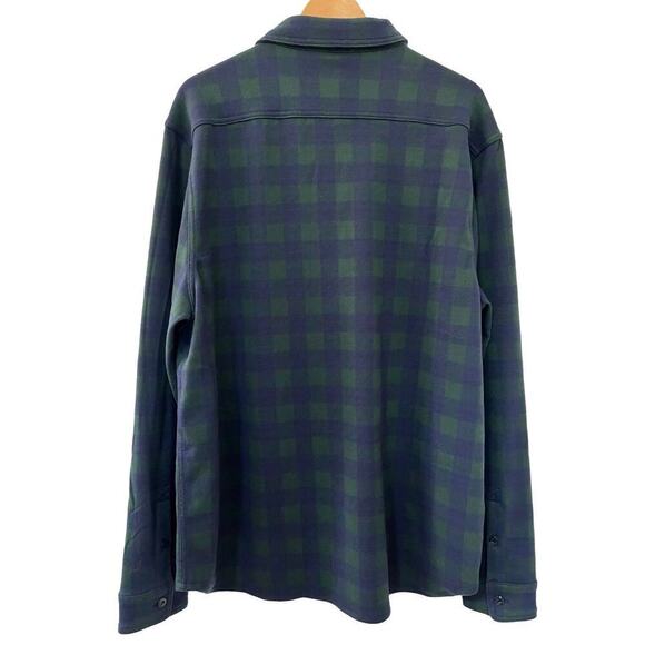 J Crew Seaboard Soft Knit Shirt Size XL Navy Plaid Cabincore Lumberjack Men’s - Picture 2 of 8